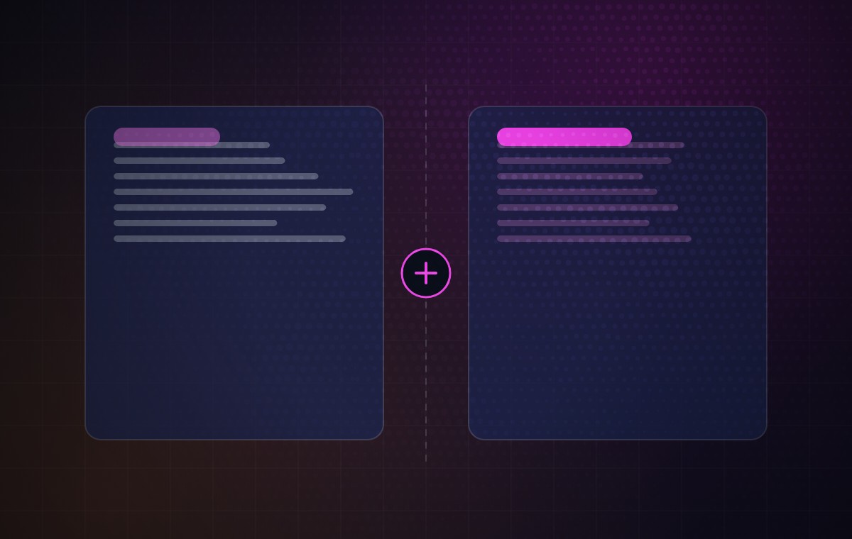 Illustration: the Sapphire and Continuum effects collections placed side by side for comparison