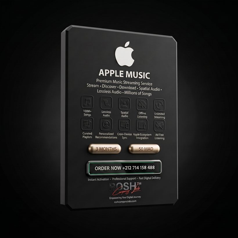 Apple Music — 50 MAD · 3 Months — ROSH™ Company Labs
