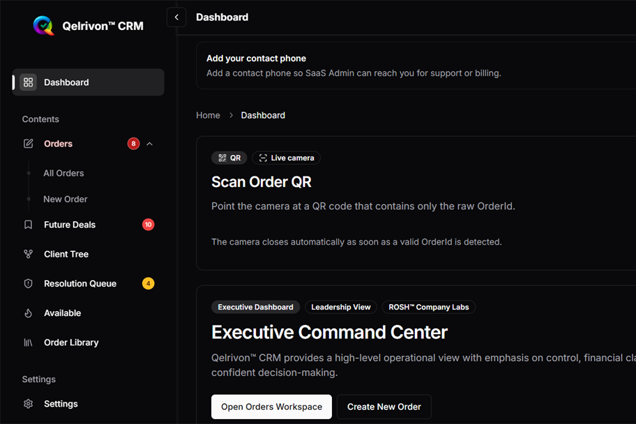 Qelrivon™ CRM Network & Automations